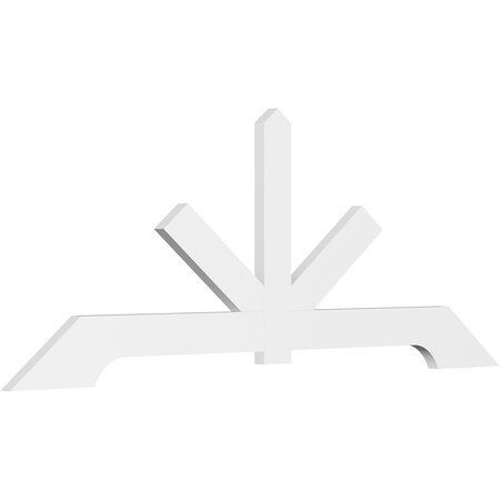 Ekena Millwork Vanguard Architectural Grade PVC Gable Bracket, 108"W x 40 1/2"H x 2"D x 6"F, 9/12 Pitch GBP108X41X0206VAN00